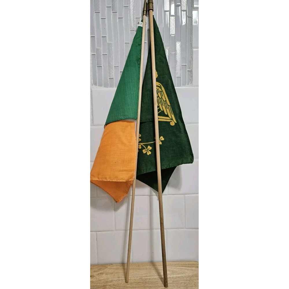 Lot 5: 1 Baseball Cap Hat Notre Dame 2 Irish Flags - Picture 3 of 8